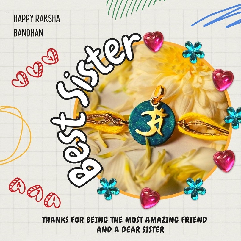 Best Sister Wishes on Raksha Bandhan HD Image 2023