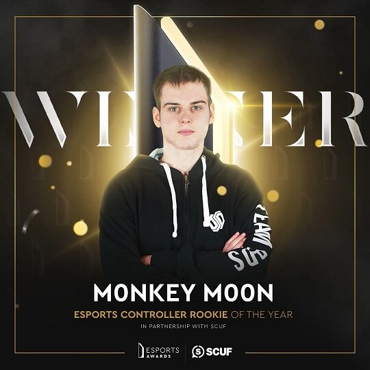 Esports Controller Rookie of the Year - Monkey Moon at Esports awards 2021