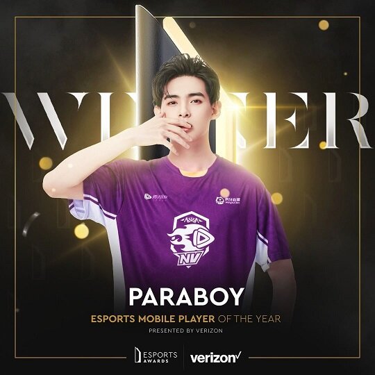 Esports Mobile Player of the Year - Paraboy at Esports awards 2021