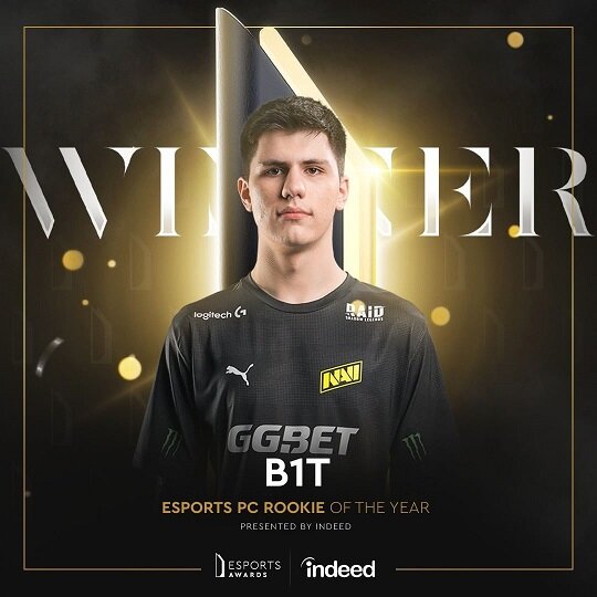 Esports PC Rookie of the Year - B1T at Esports awards 2021