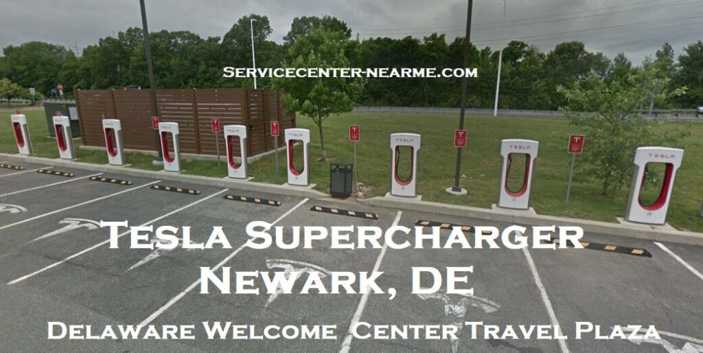 Tesla Supercharger Newark DE 19702 United States - Located in Delaware Welcome Center Travel Plaza